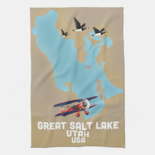 Linge De Cuisine Affiche de voyage Great Salt Lake, Utah