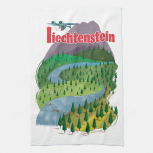 Linge De Cuisine affiche de voyage liechtenstein