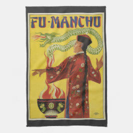 Linge De Cuisine Affiche Magique Vintage, Magicien Fu-Manchu