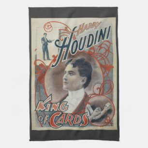 Linge De Cuisine Affiche Magique Vintage, Magicien Harry Houdini