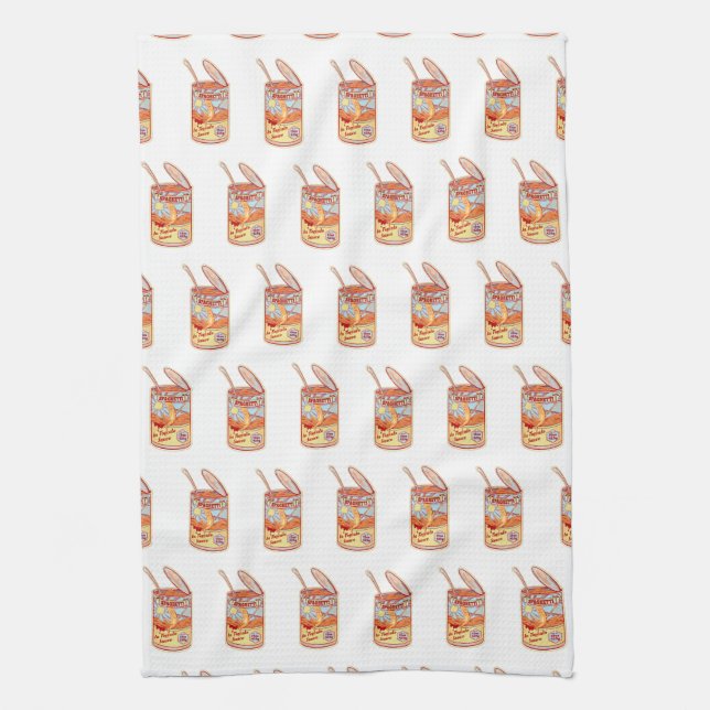 Linge De Cuisine Affiche Spaghetti Can Retro (Vertical)