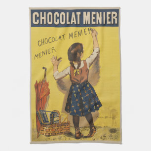 Linge De Cuisine Affiche vintage Chocolat Menier française Art Boui