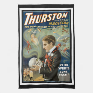 Linge De Cuisine Affiche vintage de magie, Thurston, le grand magic