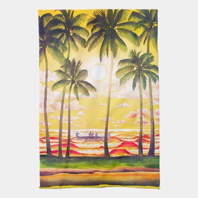 Linge De Cuisine Affiche Vintage Hawaii (Vertical)