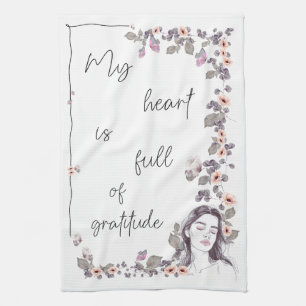 Linge De Cuisine Affirmation de gratitude. Floraison de l'état d'es