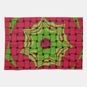 Linge De Cuisine African Lovely Design rouge tissé