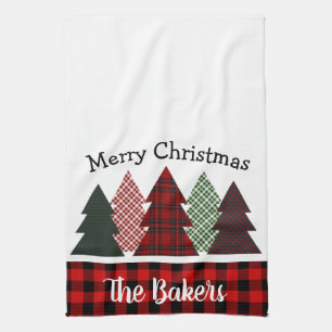 Linge De Cuisine Agritourisme personnalisé Arbre de Noël Plaid