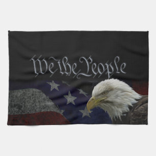 Linge De Cuisine Aigle et drapeau patriotiques