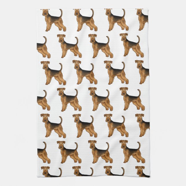 Linge De Cuisine Airedale Terrier Bingley Terrier Cute Chien Motif (Vertical)