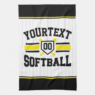 Linge De Cuisine AJOUT PERSONNALISÉ NOM Softball Player Varsity Tea