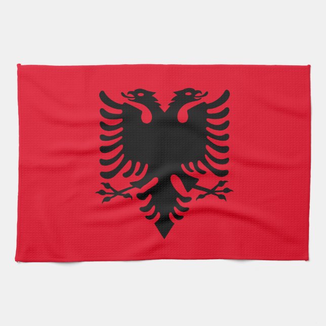 Linge De Cuisine Albanian Coat of arms (Horizontal)