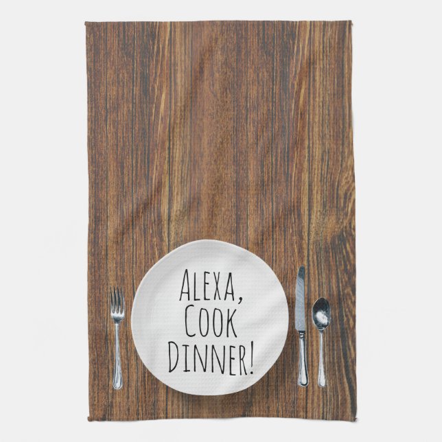 Linge De Cuisine Alexa Command humoristique pour un dîner de cuisin (Vertical)