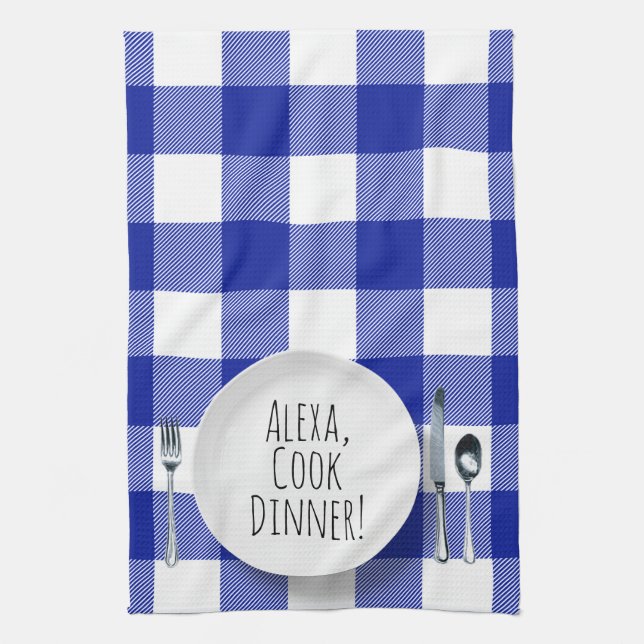 Linge De Cuisine Alexa Command humoristique pour un dîner de cuisin (Vertical)