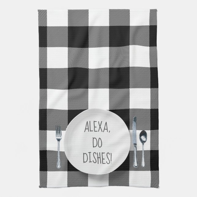 Linge De Cuisine Alexa Command humour pour faire des plats (Vertical)