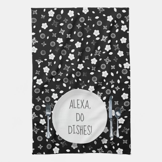 Linge De Cuisine Alexa Command humour pour faire des plats (Vertical)