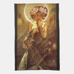 Linge De Cuisine Alfons Mucha : Luna