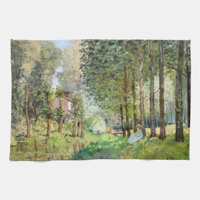 Linge De Cuisine Alfred Sisley - Reposez le long du ruisseau (Horizontal)