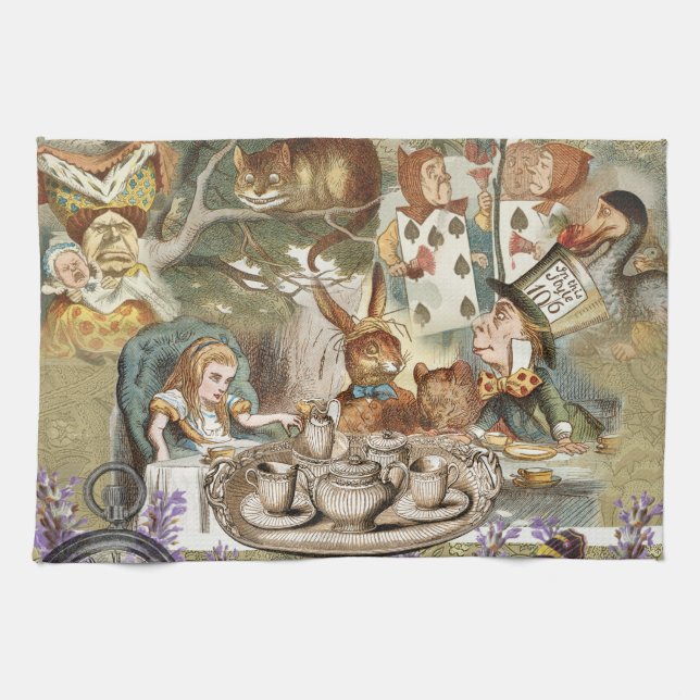 Linge De Cuisine Alice Adventures in Wonderland Mad Tea Party (Horizontal)