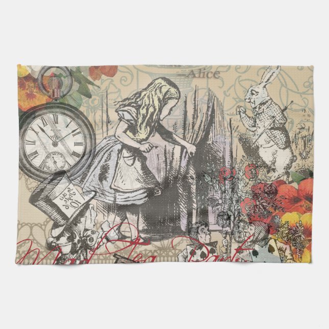 Linge De Cuisine Alice au pays des merveilles Rideau Art classique (Horizontal)