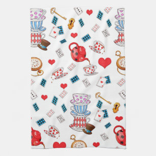 Linge De Cuisine Alice au pays des merveilles Thé Party Motif