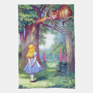 Linge De Cuisine Alice et le chat de Cheshire
