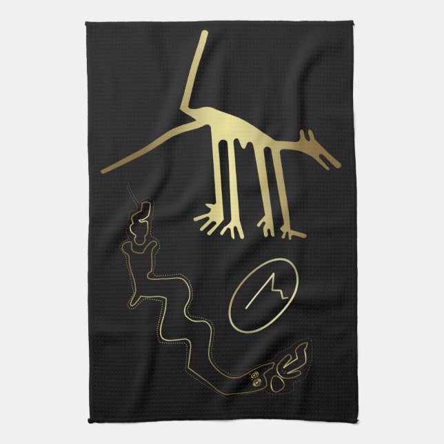 Linge De Cuisine Aliens anciens ou art tribal (Vertical)