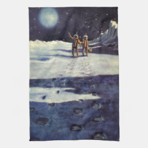 Linge De Cuisine Aliens astronautes de science-fiction vintage sur