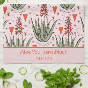 Linge De Cuisine Aloe You Vera Much   Je T'aime Beaucoup