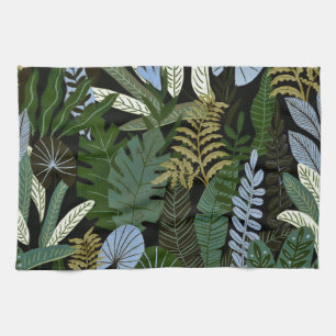 Linge De Cuisine Aloha motif vert exotique tropical de jungle