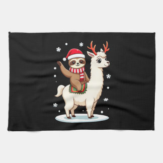 Linge De Cuisine Alpaca Sloth Christmas (3)