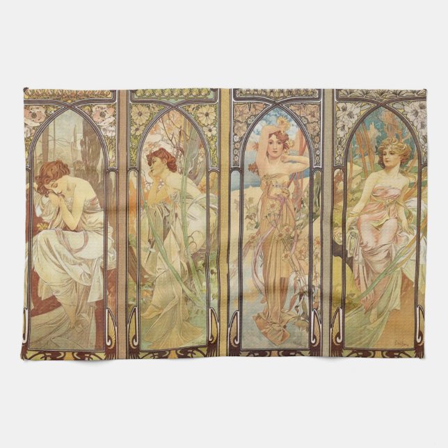 Linge De Cuisine Alphonse Mucha - Art Nouveau Master (Horizontal)