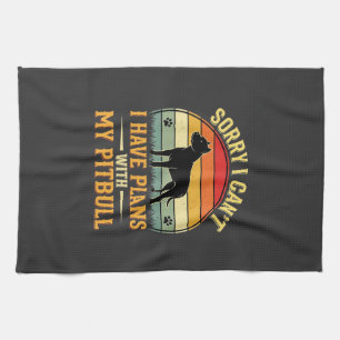 Linge De Cuisine Amant de Chien de Crépuscule Vintage Plans Pitbull