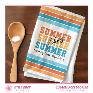 Linge De Cuisine Ambiance estivale amusante Rayures tropicales Pers