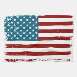Linge De Cuisine American Flag étoiles rayures rouge blanc bleu