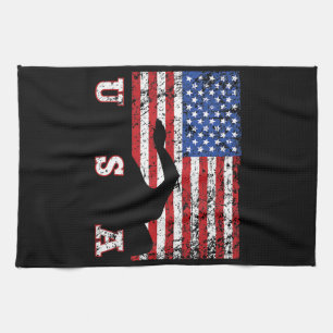 Linge De Cuisine American Flag Swimming USA Cadeau Swim Team Premiu