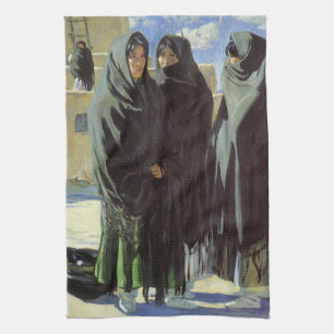 Linge De Cuisine Amérindiens vintages, filles de Taos par Walter Uf