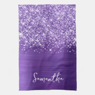Linge De Cuisine Améthyste Pailletée Violet Glam Nom