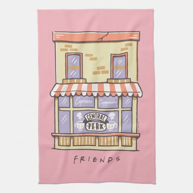 Linge De Cuisine AMIS™ | Central Perk Cartoon Coffee Shop (Vertical)