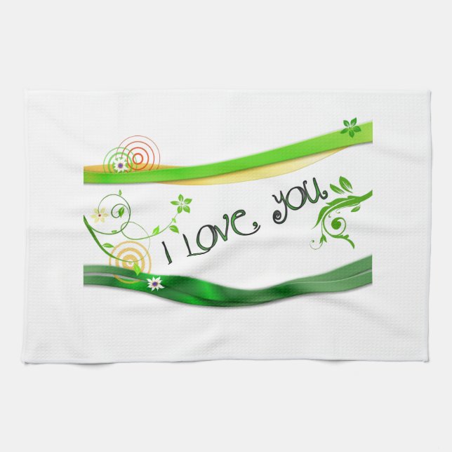 Linge De Cuisine Amour (Horizontal)