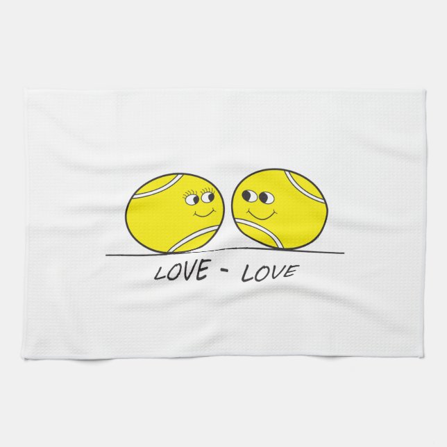 Linge De Cuisine Amour-Amour de tennis (Horizontal)