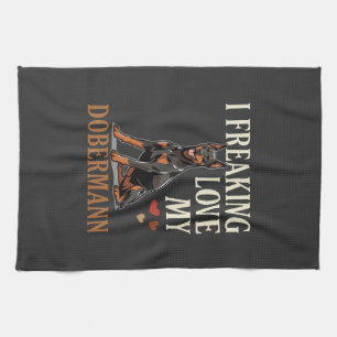 Linge De Cuisine Amour de dobermann amateur de chien