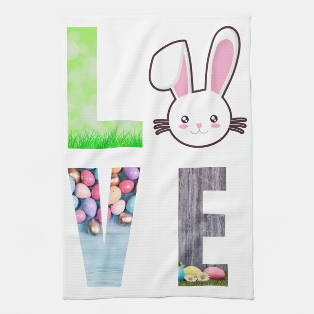 Linge De Cuisine Amour Pâques - Lapin de Pâques - Oeuf de Pâques (Vertical)
