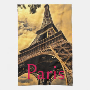 Linge De Cuisine Amour & Romance Ville de Paris Tour Eiffel France