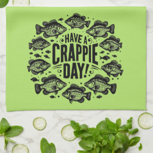 Linge De Cuisine Amusant Avoir une Journée de la Crappie Pêche