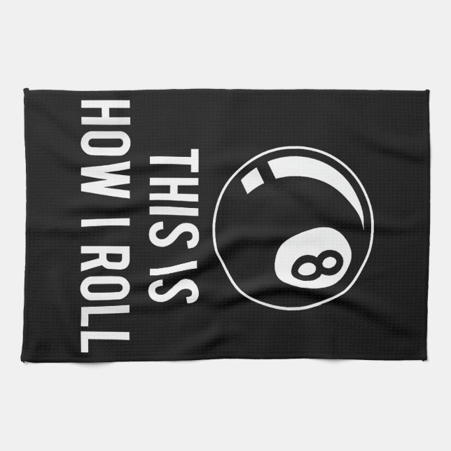 Linge De Cuisine Amusant Billard Design Pour Les Joueurs De Billard (Horizontal)