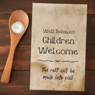 Linge De Cuisine Amusant Vintage Halloween Welcome Children