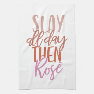 Linge De Cuisine Amusante maman Vie Vin Lover Girl Citation rose 