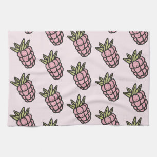 Linge De Cuisine Ananas rose Fruits tropicaux Botanique Été