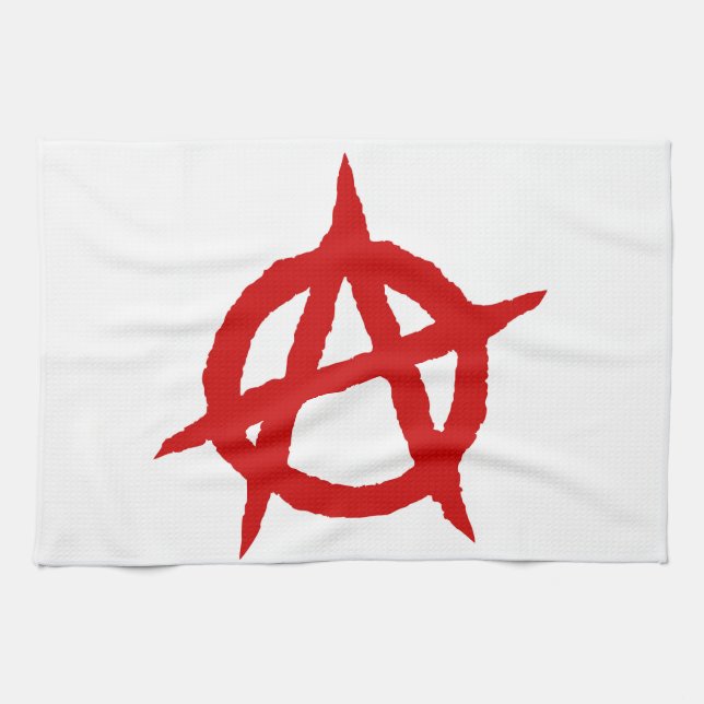 Linge De Cuisine Anarchie symbole punk rouge musique culture signe  (Horizontal)