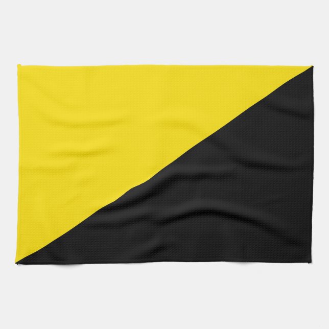 Linge De Cuisine Anarcho capitalisme drapeau anarchie symbole jaune (Horizontal)